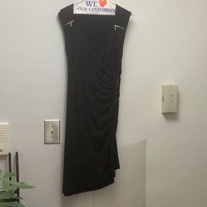 Sleeveless Dress w/Plunging Neckline